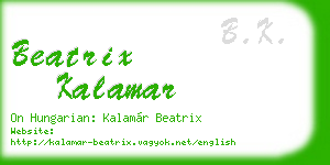 beatrix kalamar business card